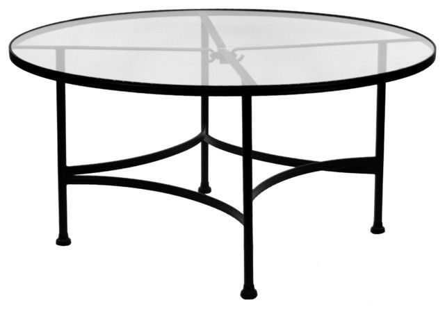 Round Wrought Iron Coffee Table Top Glass Classic 48 Inch Round Glass Top Dining Table Eclectic Outdoor Dining Tables (View 7 of 10)