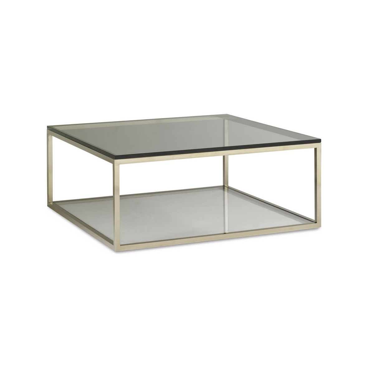 Square Glass Coffee Tables 1970 Designer Smoked Glass Chrome Square Coffee Table Simple Table (View 1 of 10)