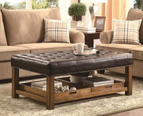 Square Leather Modern Wood Coffee Table Reclaimed Metal Mid Century Round Natural Diy Padded Large Leather Square Ottoman Coffee Table (View 9 of 10)