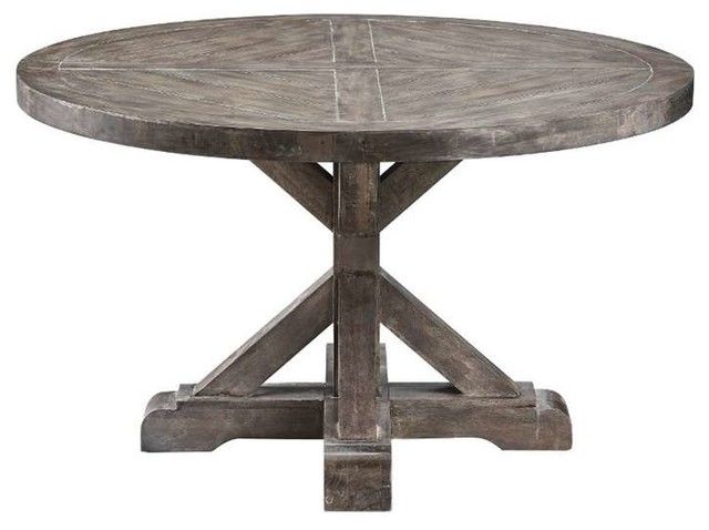 Stein World Bridgeport Round Cocktail Table Weathered Grey Rustic Coffee Tables Rustic Round Coffee Tables (View 8 of 10)