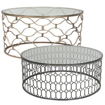 The Question Is Brass Or Corroded Metal A Little Bit Obsessed With Round Coffee Tables At The Moment Round Metal And Glass Coffee Table (View 9 of 10)