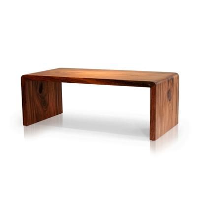 Waterfall Coffee Table From Tucker Robbins Rounded Edge Coffee Table Transitional Cocktail Table From Tucker Robbins (View 10 of 10)