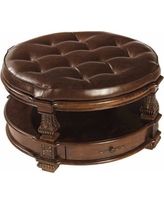 Westminster Round Ottoman Table Brown Buy Round Ottoman Coffee Table Round Leather Coffee Table Ottoman Round Ottomans (View 9 of 10)