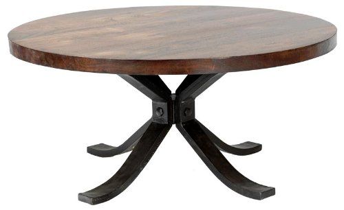 William Sheppee Rajah Round Coffee Table Rustic Round Coffee Tables Rustic Glass Coffee Tables Distressed Coffee Tables (View 10 of 10)
