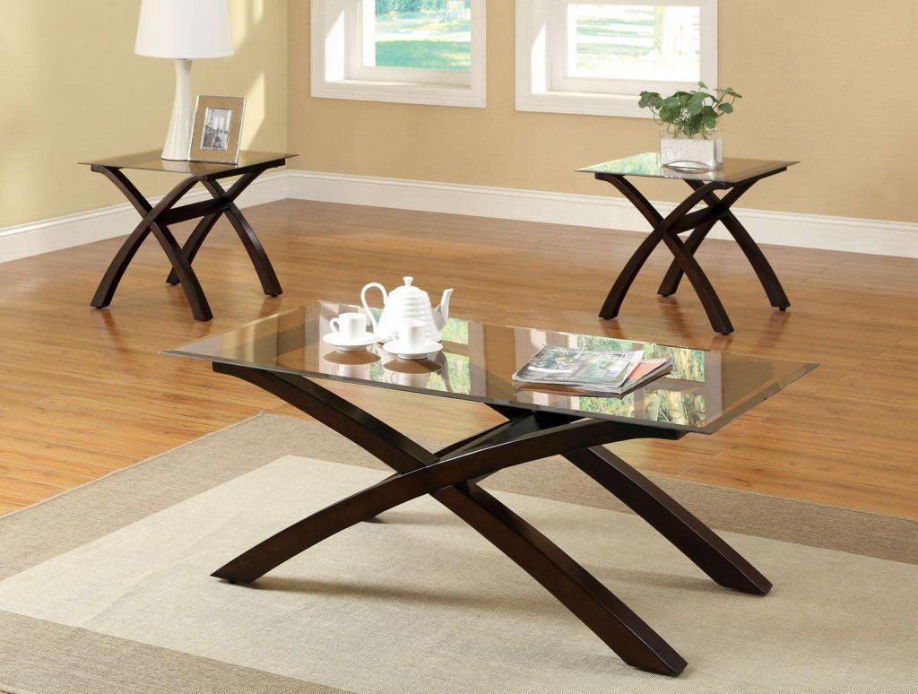 Wood And Glass Coffee Tables Ava Wood Glass Rectangular Table Espresso Stain Traditional Coffee Modern Space Interiors (Photo 2 of 10)