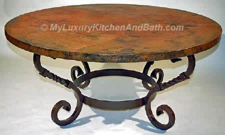 Wrought Iron Round Coffee Table I Was Trying To Match Similar End Tables And A Sofa Table That Had Wood Tops And Wrought Iron Legs The Real Wood Plank Top And Base G (View 8 of 9)