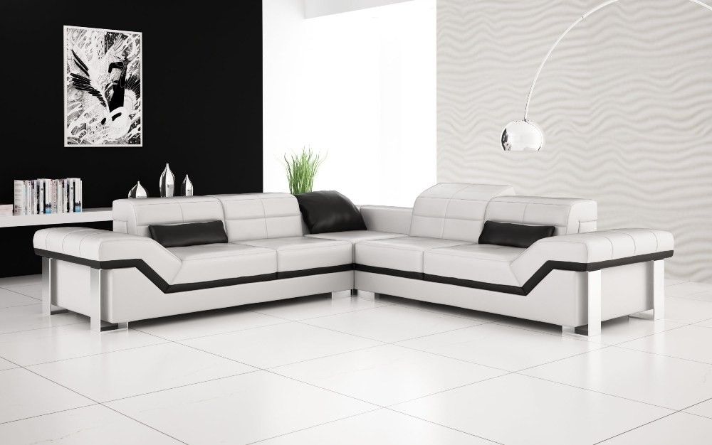 10 Luxury Leather Sofa Set Designs That Will Make You Excited Clearly In White And Black Sofas (View 8 of 20)