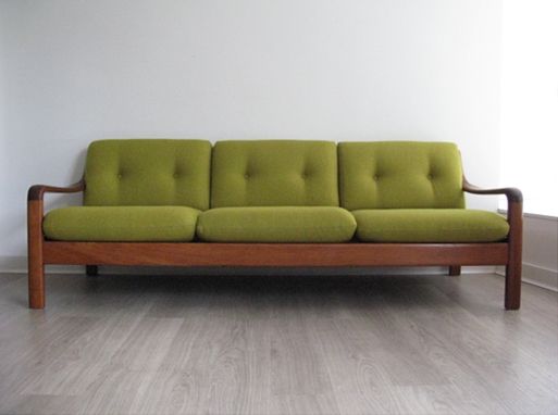 A Danish Teak 3 Seater Sofa Reupholstered With Bute Wool Fabric Perfectly With Retro Sofas For Sale (View 6 of 20)
