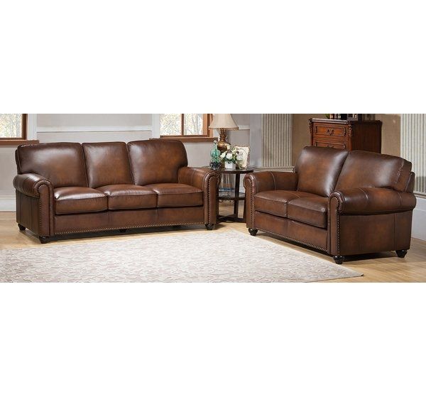 Amax Aspen Leather Sofa And Loveseat Set Reviews Wayfair Definitely Intended For Aspen Leather Sofas (View 10 of 20)