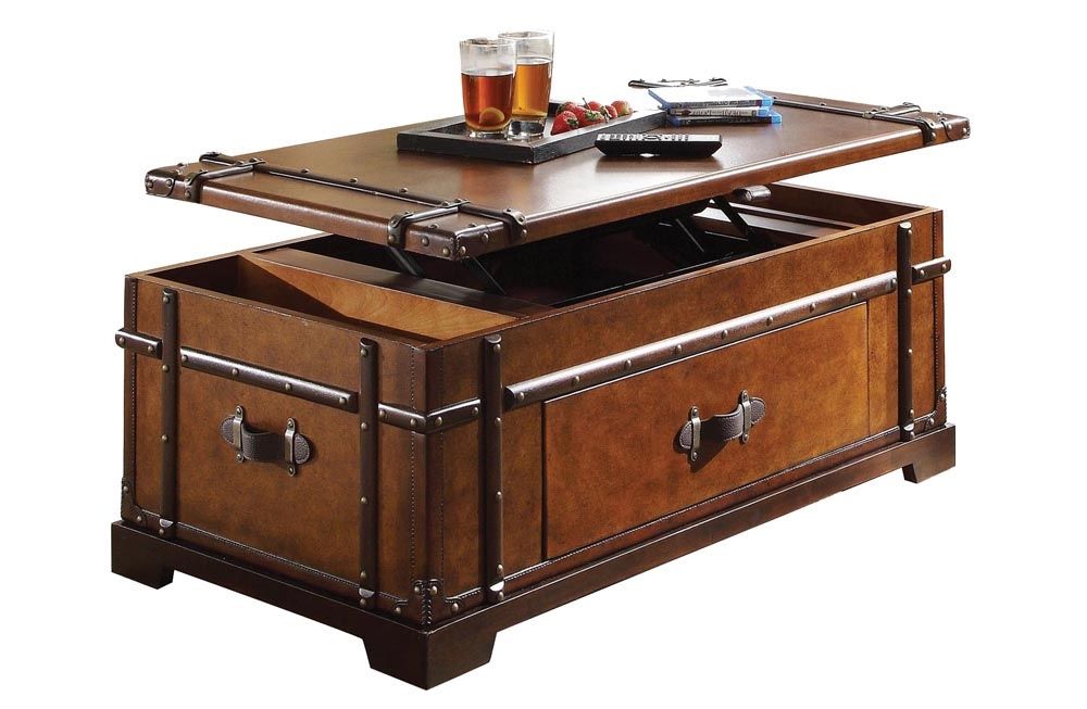 Amazing Trunk Style Coffee Table Functional Storage Trunk Coffee Certainly Intended For Storage Trunk Coffee Tables (View 8 of 20)