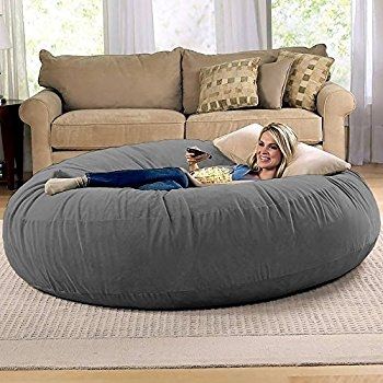 Amazon Big Joe Xxl Fuf In Comfort Suede Espresso Kitchen Most Certainly Intended For Bean Bag Sofas And Chairs (View 5 of 20)