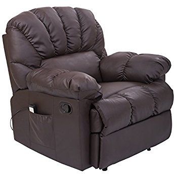 Amazon Homcom Pu Leather Rocking Sofa Chair Recliner Brown Well Inside Sofa Chair Recliner (View 3 of 20)
