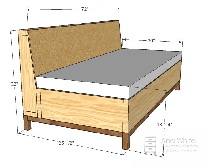 Ana White Storage Sofa Diy Projects Definitely Within Diy Sectional Sofa Plans (View 3 of 20)