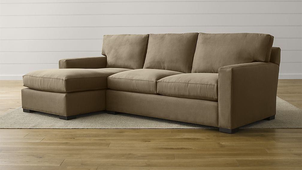 Axis Ii Brown Fabric Sectional Sofa Crate And Barrel Effectively Intended For Small 2 Piece Sectional Sofas (Photo 14 of 20)