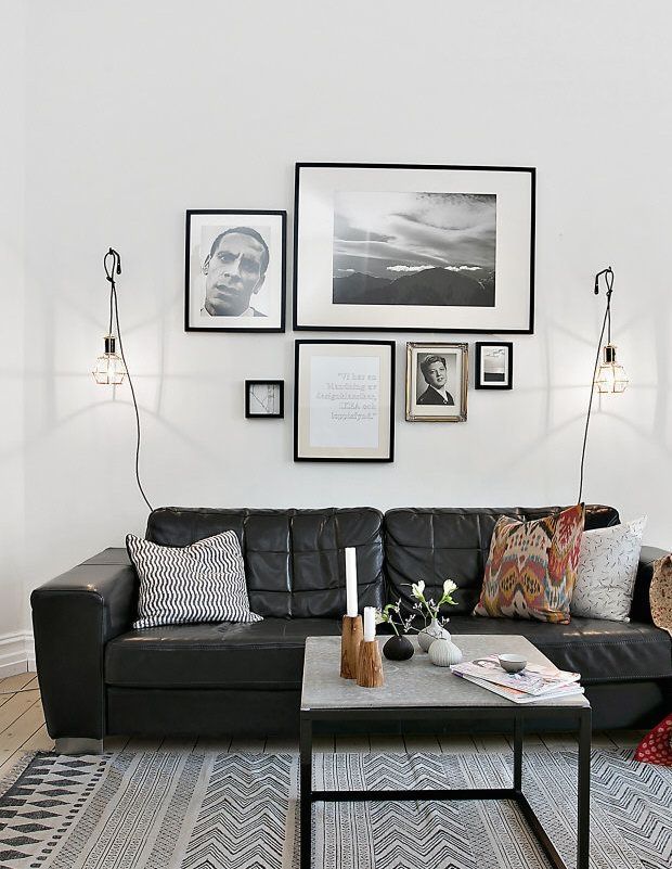 Best 25 Black Sofa Ideas On Pinterest Black Couch Decor Black Clearly Regarding White And Black Sofas (View 12 of 20)