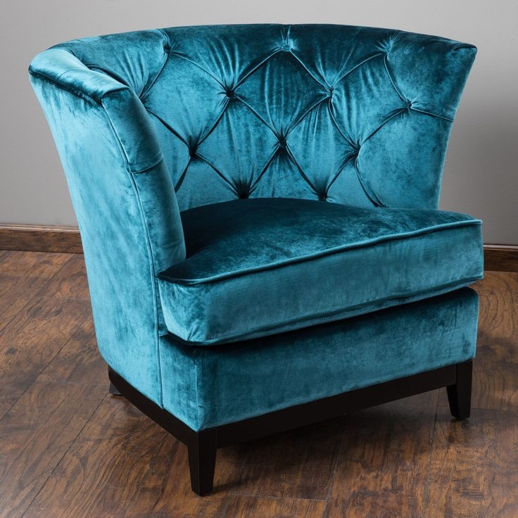 Best 25 Blue Velvet Chairs Ideas Only On Pinterest Blue Living Perfectly Throughout Blue Sofa Chairs (Photo 1 of 20)