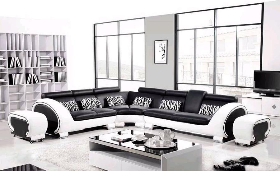Black Sofa Set Promotion Shop For Promotional Black Sofa Set On Properly In White And Black Sofas (View 2 of 20)