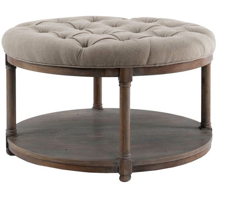 Brownstone Furniture Lorraine Round Upholstery Coffee Table Very Well Regarding Round Upholstered Coffee Tables (View 3 of 20)