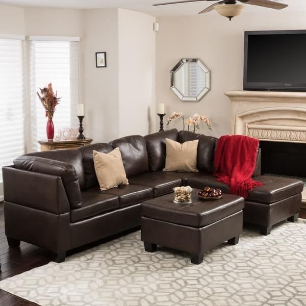 Canterbury 3 Piece Pu Leather Sectional Sofa Set Christopher Very Well With Regard To Canterbury Leather Sofas (Photo 12 of 20)