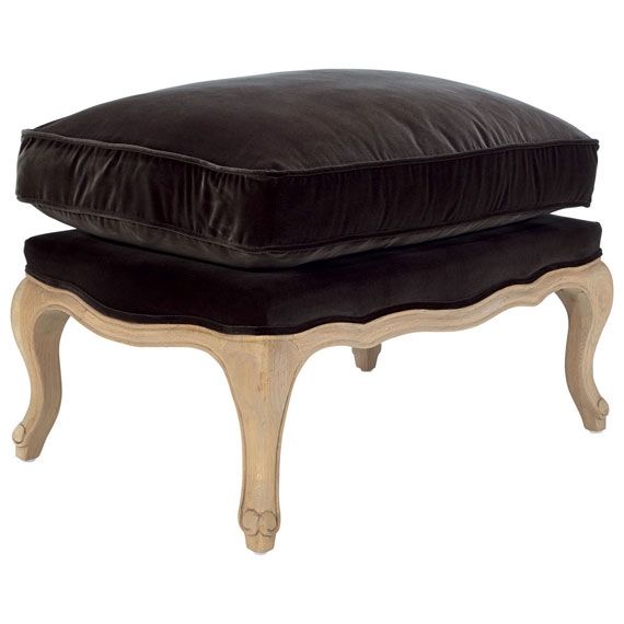 Chantal Velvet Footstool Oka Clearly Pertaining To Velvet Footstool (View 13 of 20)