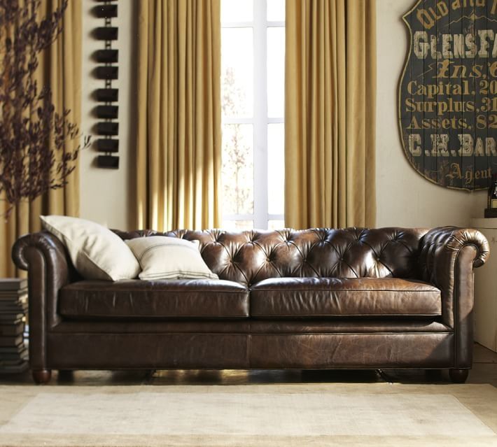 Chesterfield Leather Sofa Pottery Barn Certainly Within Leather Chesterfield Sofas (View 3 of 20)