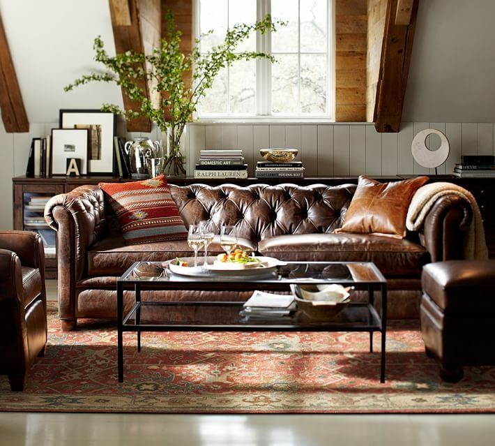 Chesterfield Leather Sofa Pottery Barn Most Certainly With Regard To Tufted Leather Chesterfield Sofas (View 12 of 20)