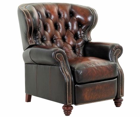 Chesterfield Tufted Leather Wingback Recliner W Nailhead Trim Certainly With Chesterfield Recliners (View 6 of 20)