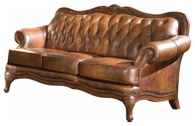 Coaster Victoria Leather Sofa Traditional Sofas Bedroom Most Certainly Within Victorian Leather Sofas (Photo 1 of 20)