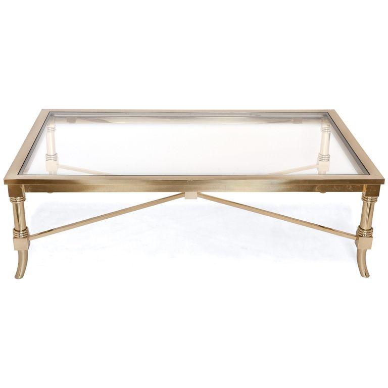 Coffee Table Enchanting Brass And Glass Coffee Table For Your Certainly Throughout Vintage Glass Top Coffee Tables (View 20 of 20)