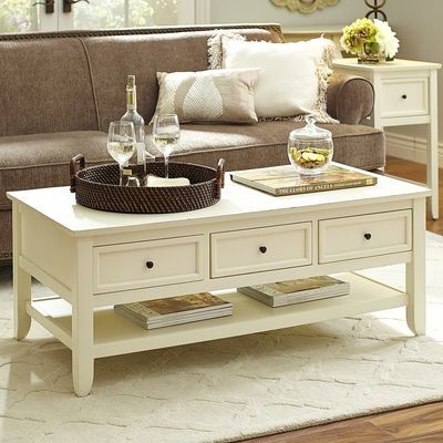 Coffee Table Painted Toulouse Drawer Coffee Table Antique White Effectively Throughout Retro White Coffee Tables (View 11 of 20)
