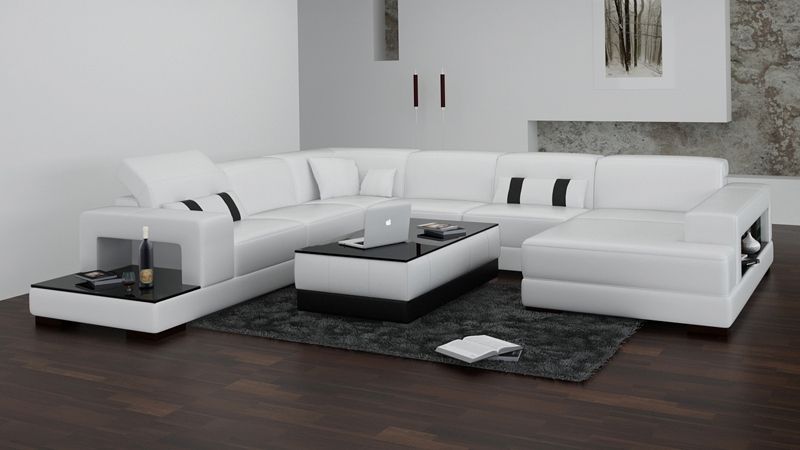 Compare Prices On Corner Sofa Black White Online Shoppingbuy Low Good Within White And Black Sofas (View 3 of 20)