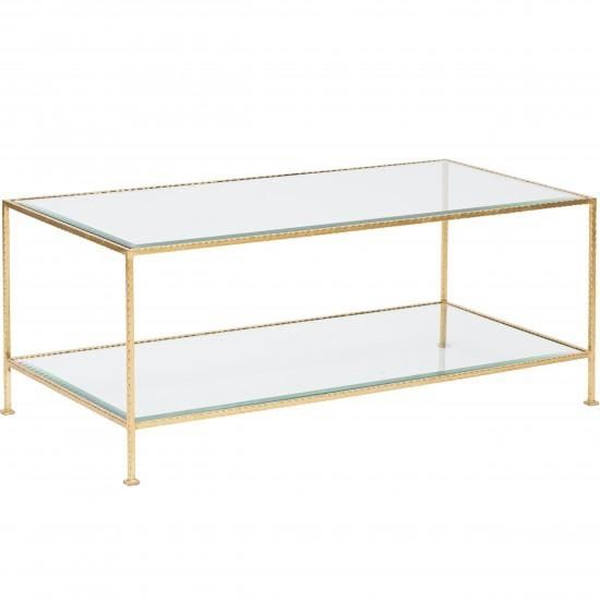 Contemporary Glass Gold Frame Coffee Table Very Well With Regard To Glass Gold Coffee Tables (View 8 of 20)