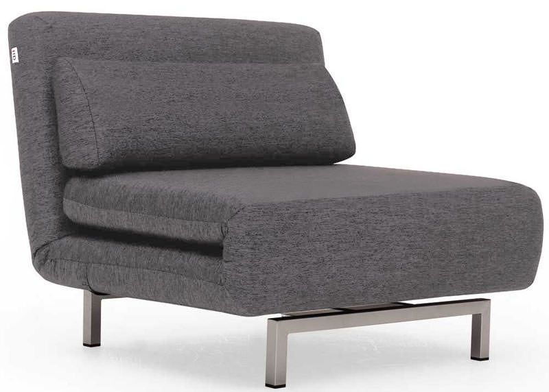 Convertible Charcoal Gray Fabric Chair Bed Lk06 Ido Certainly Intended For Convertible Sofa Chair Bed (View 11 of 20)