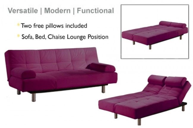 Convertible Futon Sofabed Lounger Jamaica Wine Futon The Futon Nicely Intended For Sofa Lounger Beds (Photo 5 of 20)