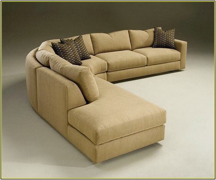 Curved Leather Sectional Sofa Home Design Ideas Nicely Throughout Circle Sectional Sofa (View 20 of 20)