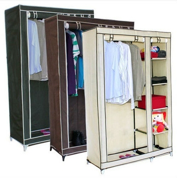 Featured Photo of 20 Ideas of Double Canvas Wardrobe Rail Clothes Storage Cupboard