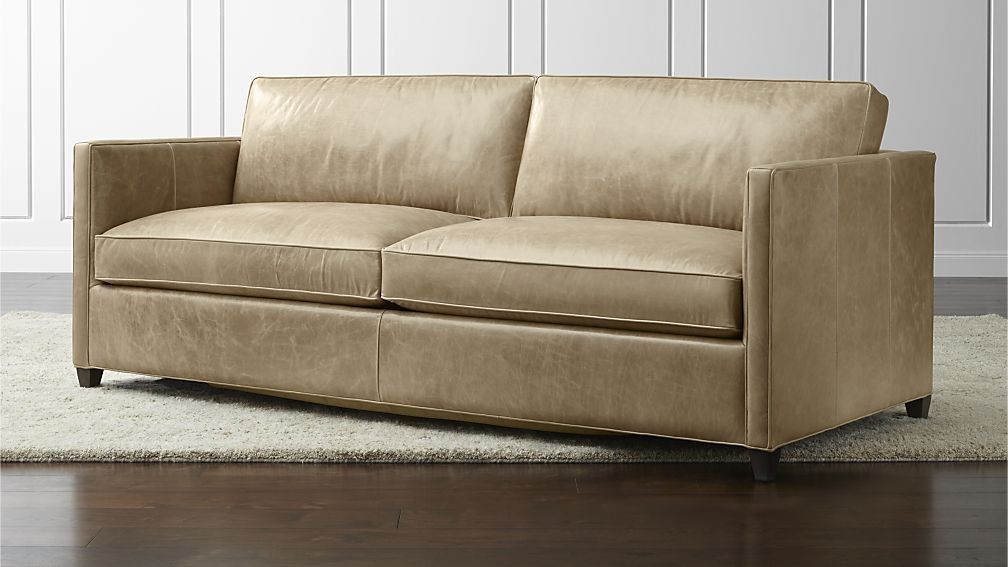 Elegant Colored Leather Sofas Dryden Leather Sofa Crate And Barrel Definitely In Leather Sofas (View 16 of 20)