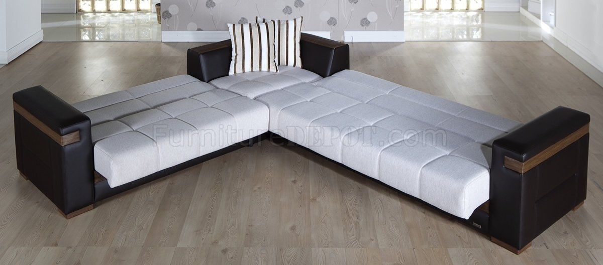 Fabric Dark Leatherette Convertible Sectional Sofa Bed Definitely In Convertible Sectional Sofas (View 6 of 20)