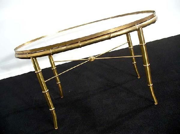 Faux Bamboo Glass Coffee End Table Definitely With Regard To Gold Bamboo Coffee Tables (View 4 of 20)