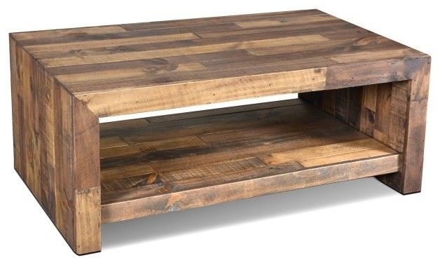 Fulton Rustic Solid Wood Coffee Table Rustic Coffee Tables Very Well With Coffee Tables Solid Wood (Photo 10 of 20)