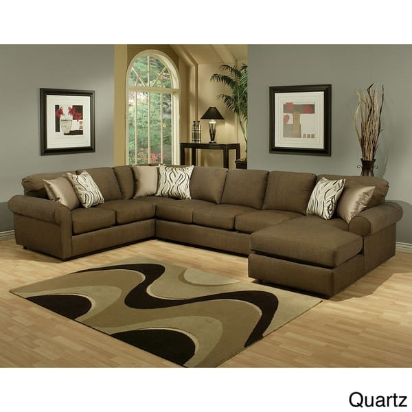 Furniture Of America Keaton Chenille Sectional Sofa Free Definitely Within Chenille Sectional Sofas (Photo 1 of 20)