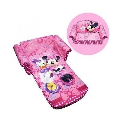 Girls Sofa Bed Flip Out Couch Pink Minnie Mouse Toddler Chair Clearly Pertaining To Flip Out Sofa Bed Toddlers (View 5 of 20)