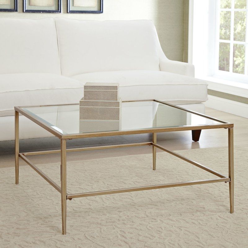 Glass Coffee Tables Youll Love Wayfair Most Certainly Pertaining To Glass Gold Coffee Tables (View 18 of 20)