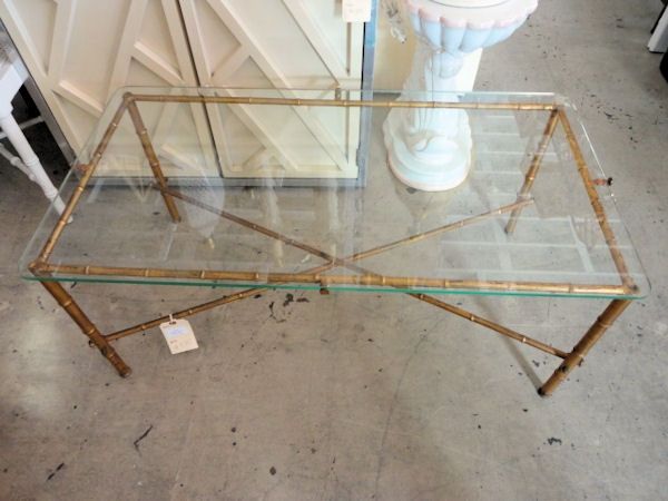 Gold Faux Bamboo Coffee Table Circa Who Very Well Throughout Gold Bamboo Coffee Tables (View 1 of 20)