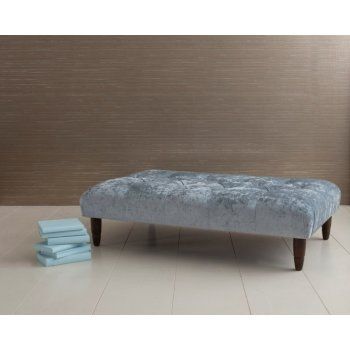 Henderson Russell Cambridge Buttoned Footstool In Velvet Fabric Perfectly With Regard To Velvet Footstool (View 16 of 20)