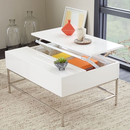 Lacquer Storage Coffee Table West Elm Nicely Pertaining To Lacquer Coffee Tables (Photo 1 of 20)
