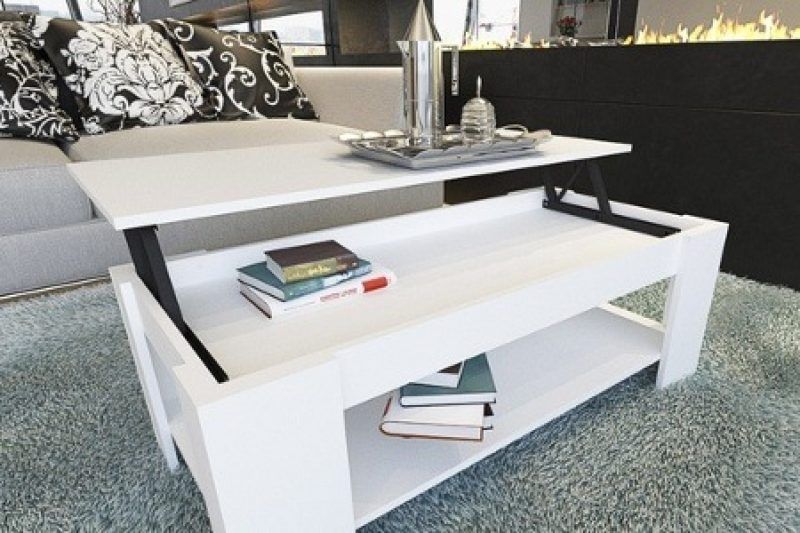 Lift Top Coffee Table White Neat Glass Coffee Table For Nicely Throughout Glass Lift Top Coffee Tables (Photo 16 of 20)