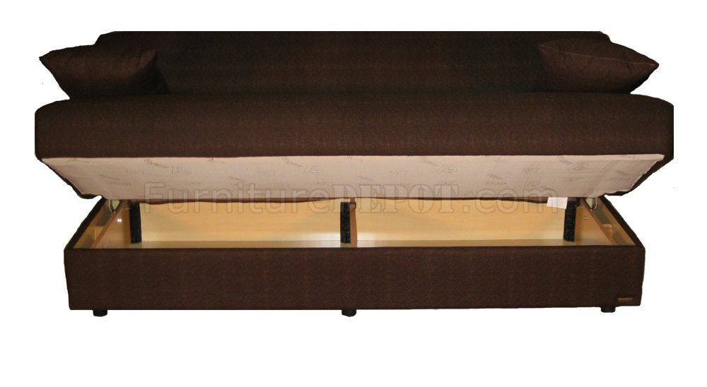 Microfiber Modern Convertible Sofa Bed Wstorage Good Within Storage Sofa Beds (View 16 of 20)