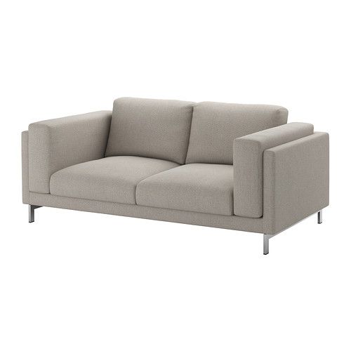 Nocke Two Seat Sofa Ten Light Greychrome Plated Ikea Effectively With Regard To Ikea Two Seater Sofas (Photo 7 of 20)