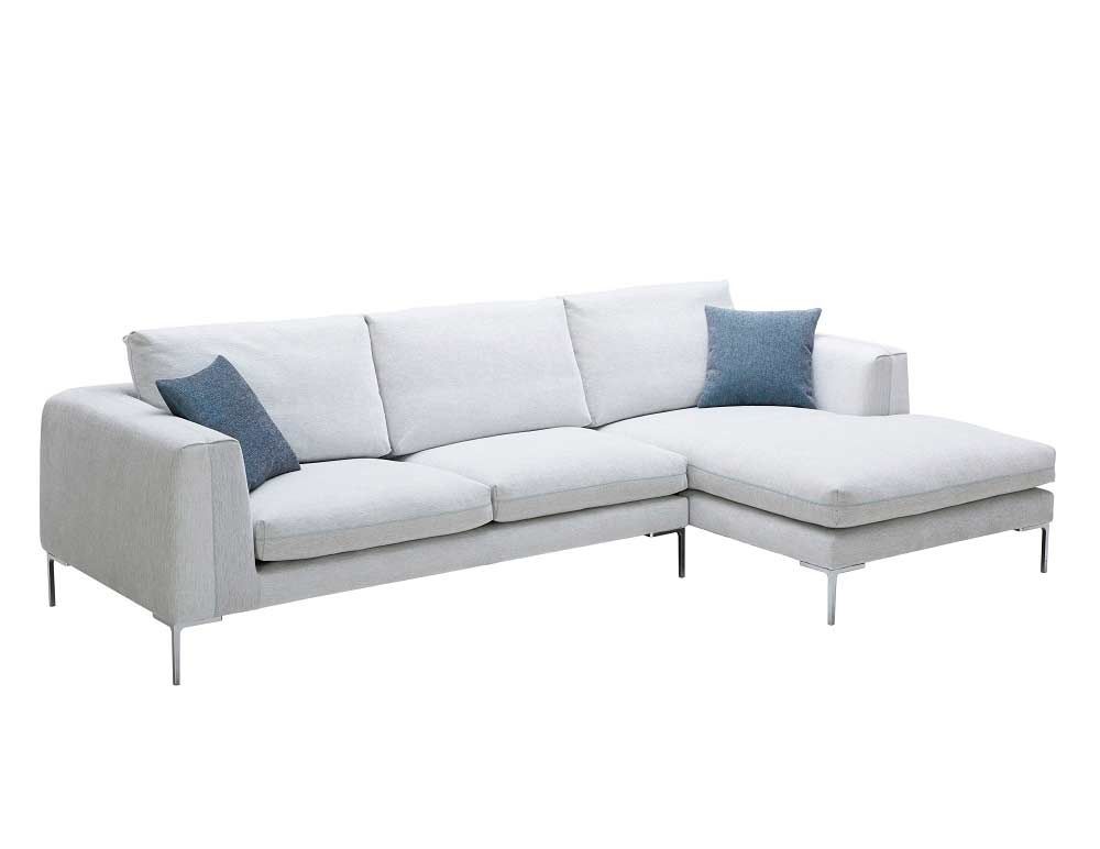 Off White Fabric Sectional Sofa Nj Blanca Fabric Sectional Sofas Most Certainly For White Fabric Sofas (View 5 of 20)